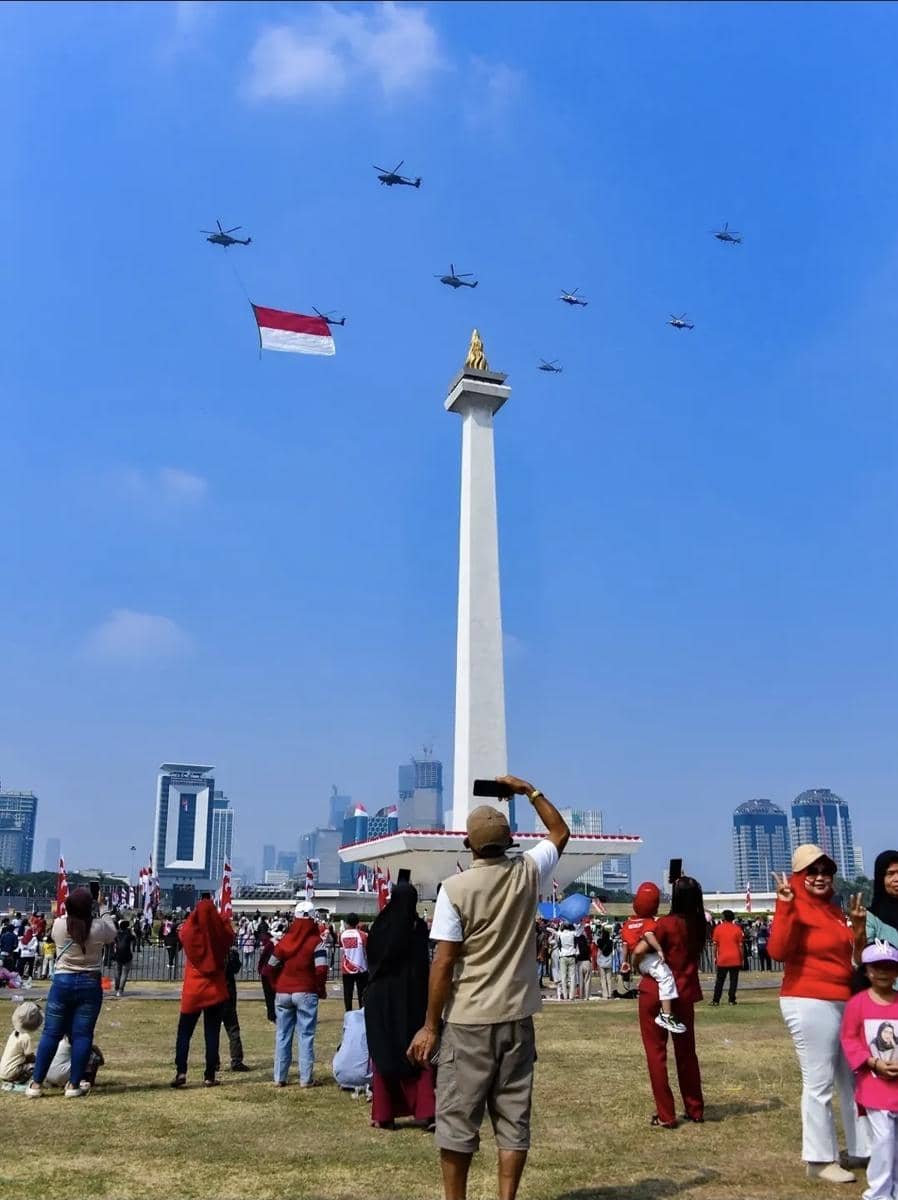 7 Potret Atraksi Udara TNI AU yang Memukau di HUT ke-81 RI
