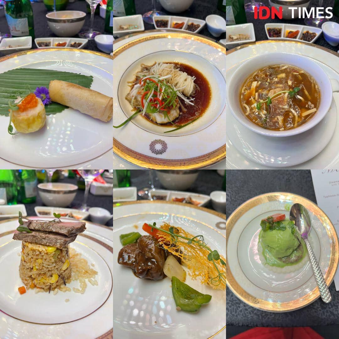 Chinese menu set grand opening The Trans Luxury Hotel Surabaya