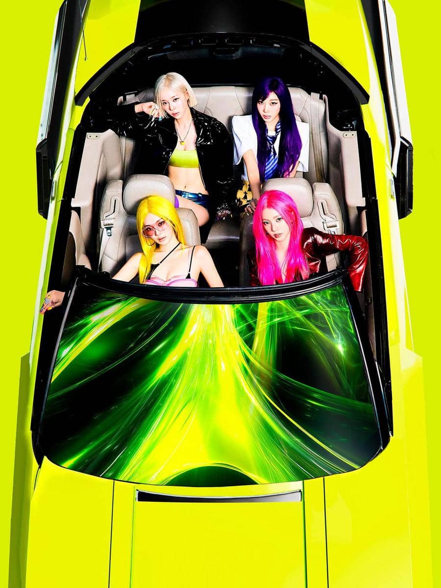 potret aespa dalam teaser image untuk full album 'LEMONADE'