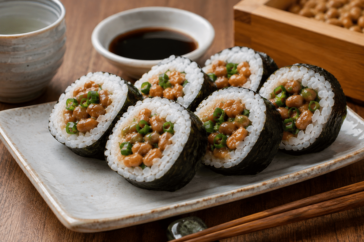 ilustrasi sushi natto