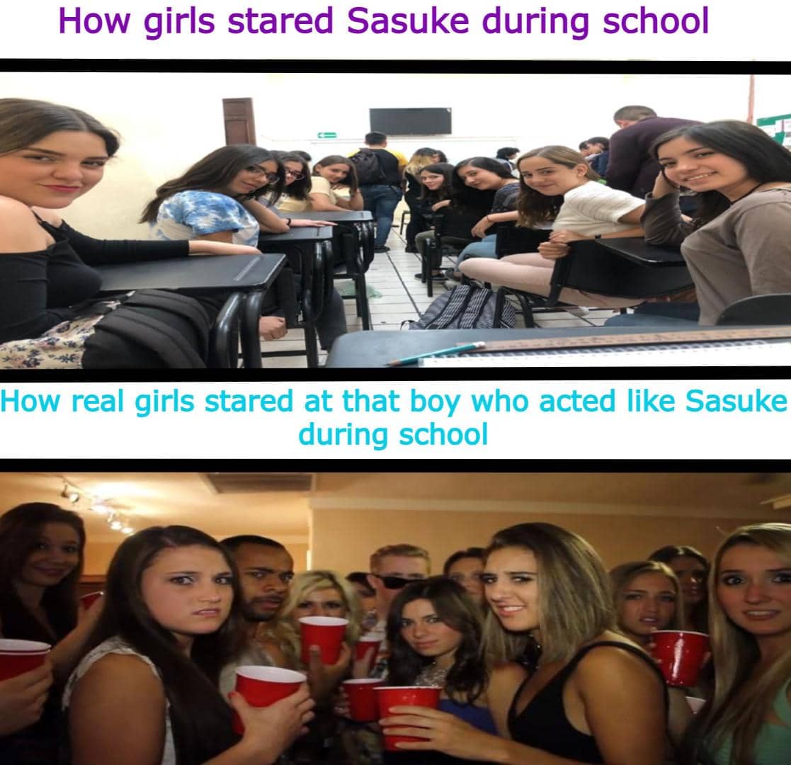 meme Naruto tentang sekolah