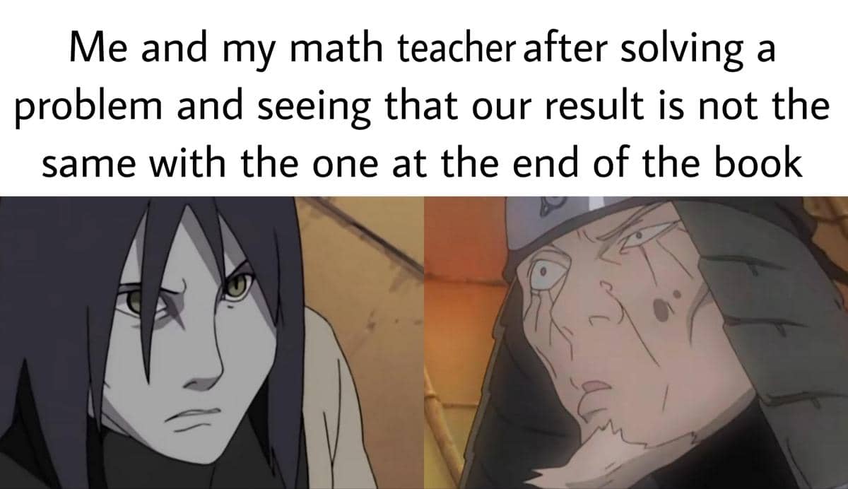 meme Naruto tentang matematika