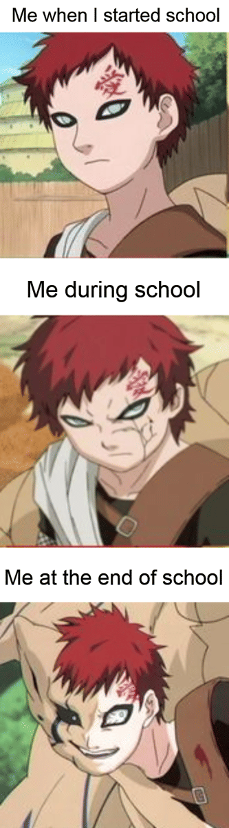 meme Naruto tentang sekolah