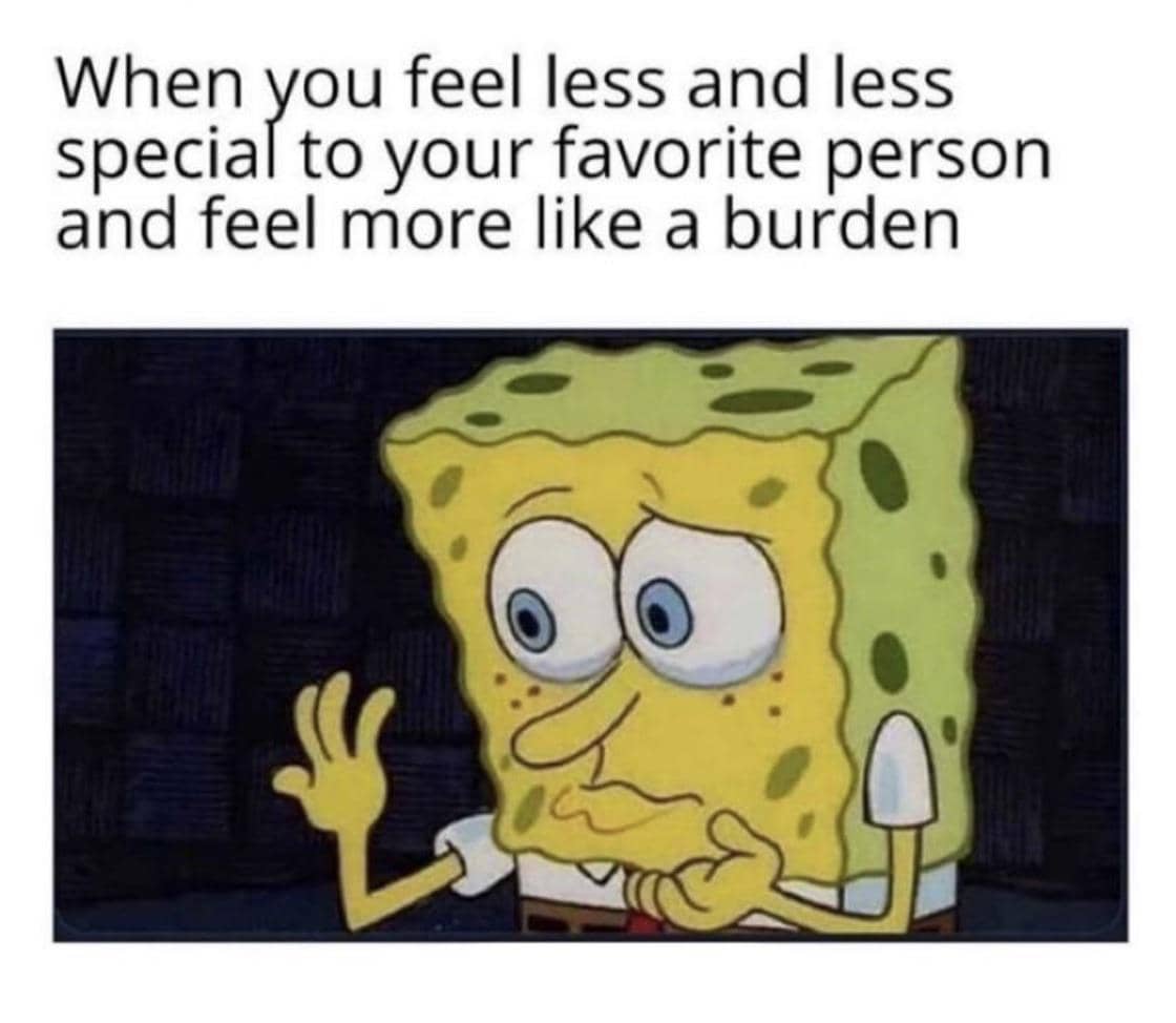 meme SpongeBob tentang putus cinta