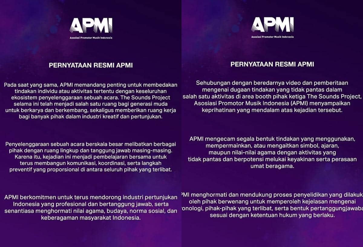 APMI Kecam Polemik Booth The Sounds Project, Hormati Penyelidikan