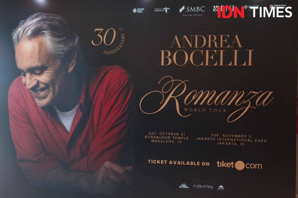 Andrea Bocelli Bakal Konser di Candi Borobudur dan Jakarta Tahun Ini