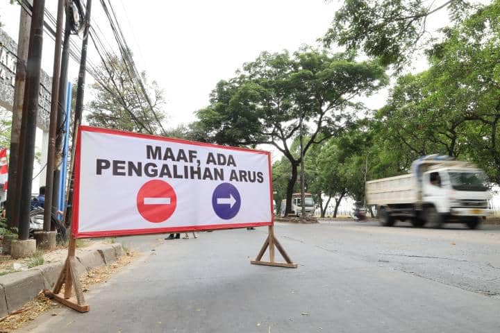 Contraflow Jalan Marsekal Sur yadarma Tangerang Mulai Berlaku