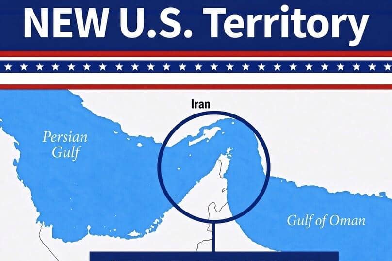 Trump Unggah Peta Selat Hormuz yang Sudah Jadi Wilayah AS