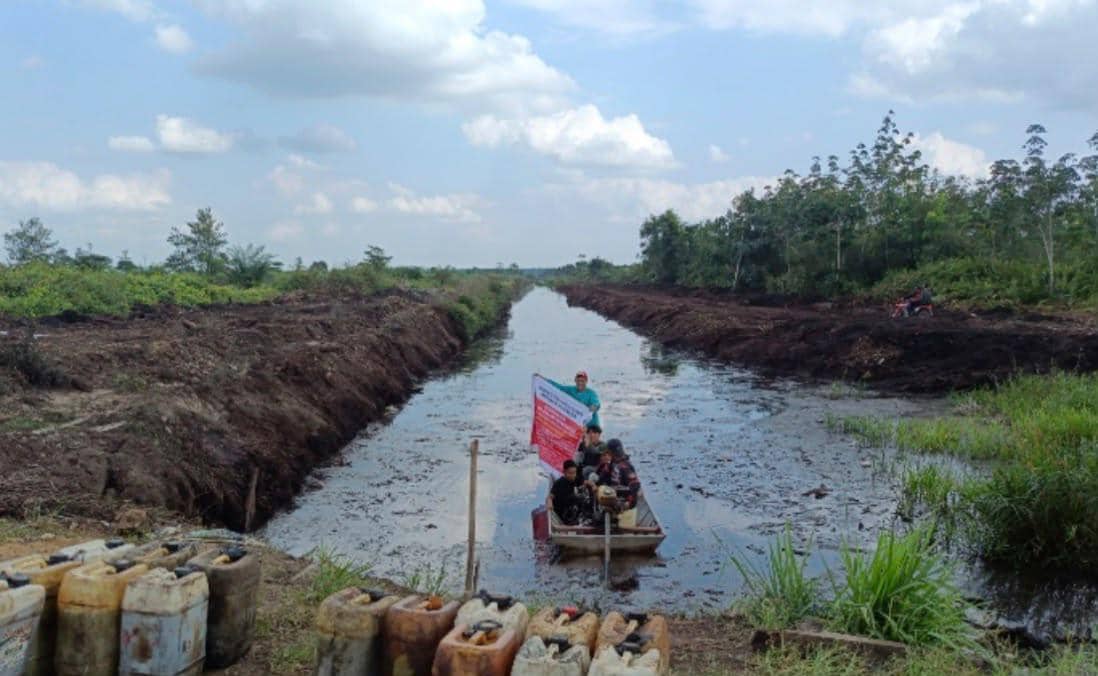 Wilayah kebakaran di Musi Banyuasin dengan area lahan terdampak api, didokumentasikan oleh Kementerian Kehutanan.