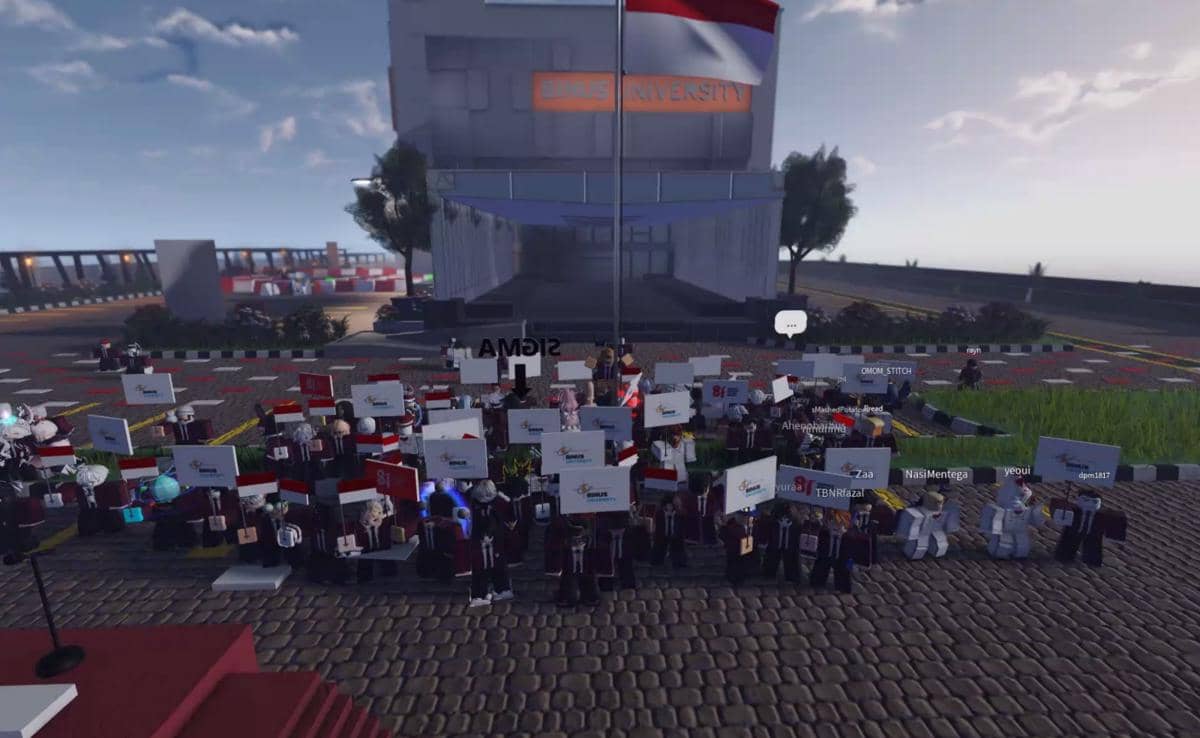 BINUS Gelar Upacara Kemerdekaan RI ke-81 di Roblox