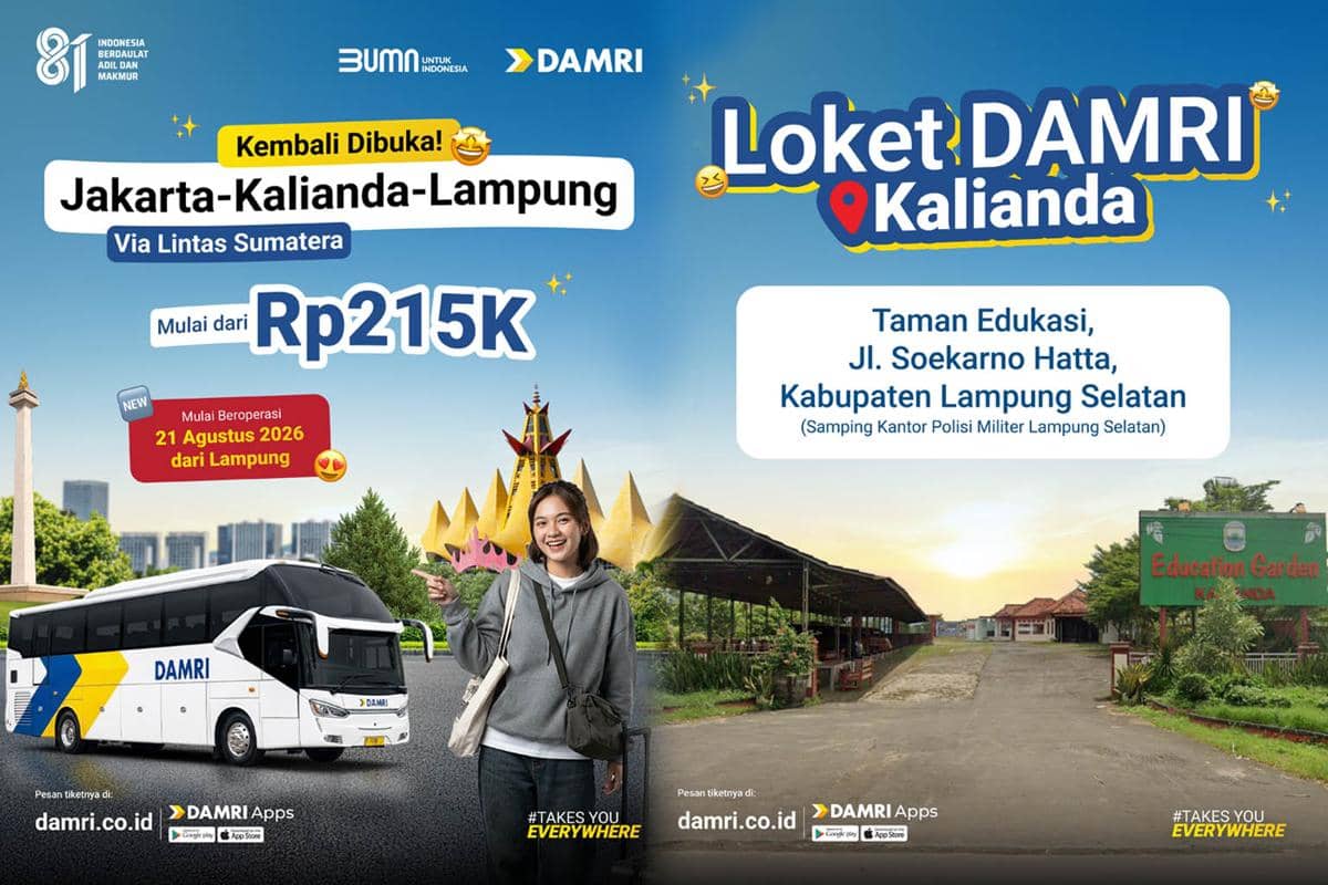 Rute Damri Kalianda-Jakarta