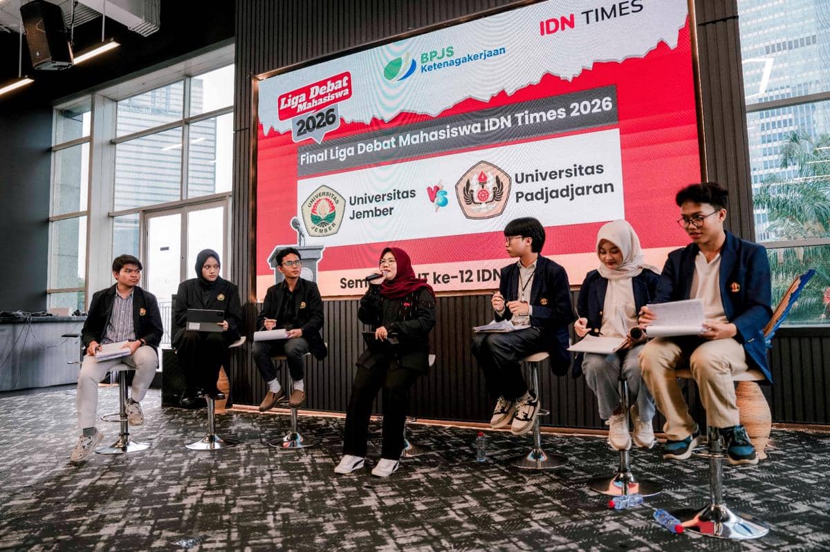 Hasil Final Liga Debat IDN Times 2026: Unpad vs Unej Berlangsung Seru