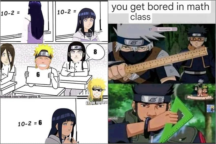 8 Meme Naruto tentang Matematika, Malah Mainan Penggaris