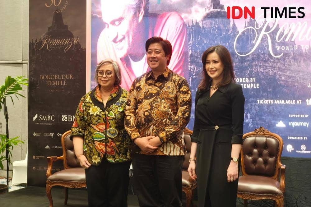 Potret press conference konser Andrea Bocelli di Jakarta, Rabu (19/8/2026) (IDN Times/Juan Dwi)