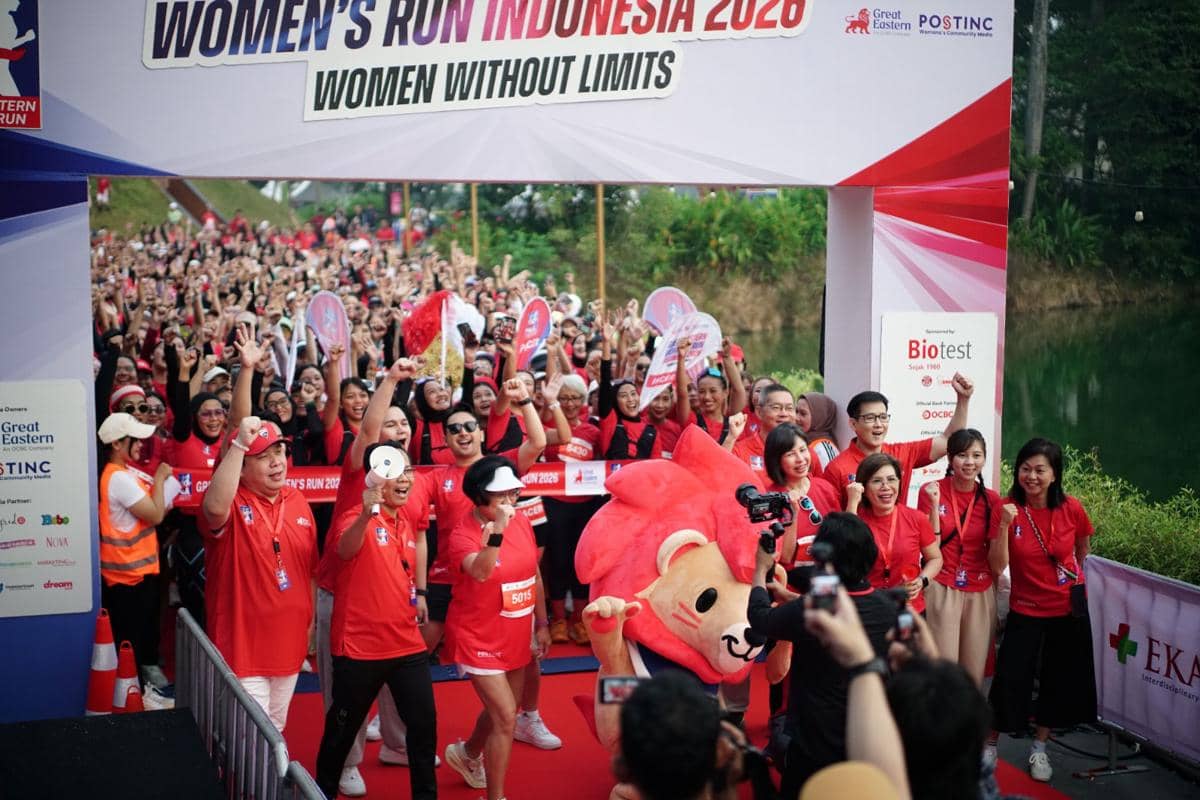 Suasana pelaksanaan ajang Great Eastern Women's Run Indonesia 2026 yang telah tuntas diselenggarakan.