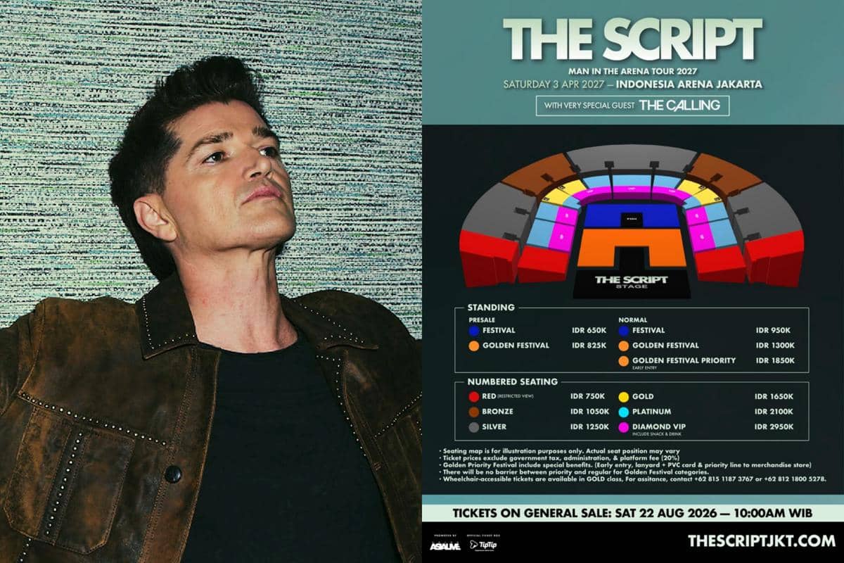 Harga Tiket Konser The Script di Jakarta, Mulai Rp650 Ribu