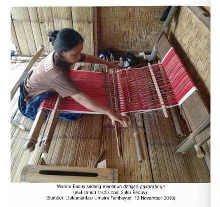 Ilustrasi alat tenun Baduy (museummultatuli.id)