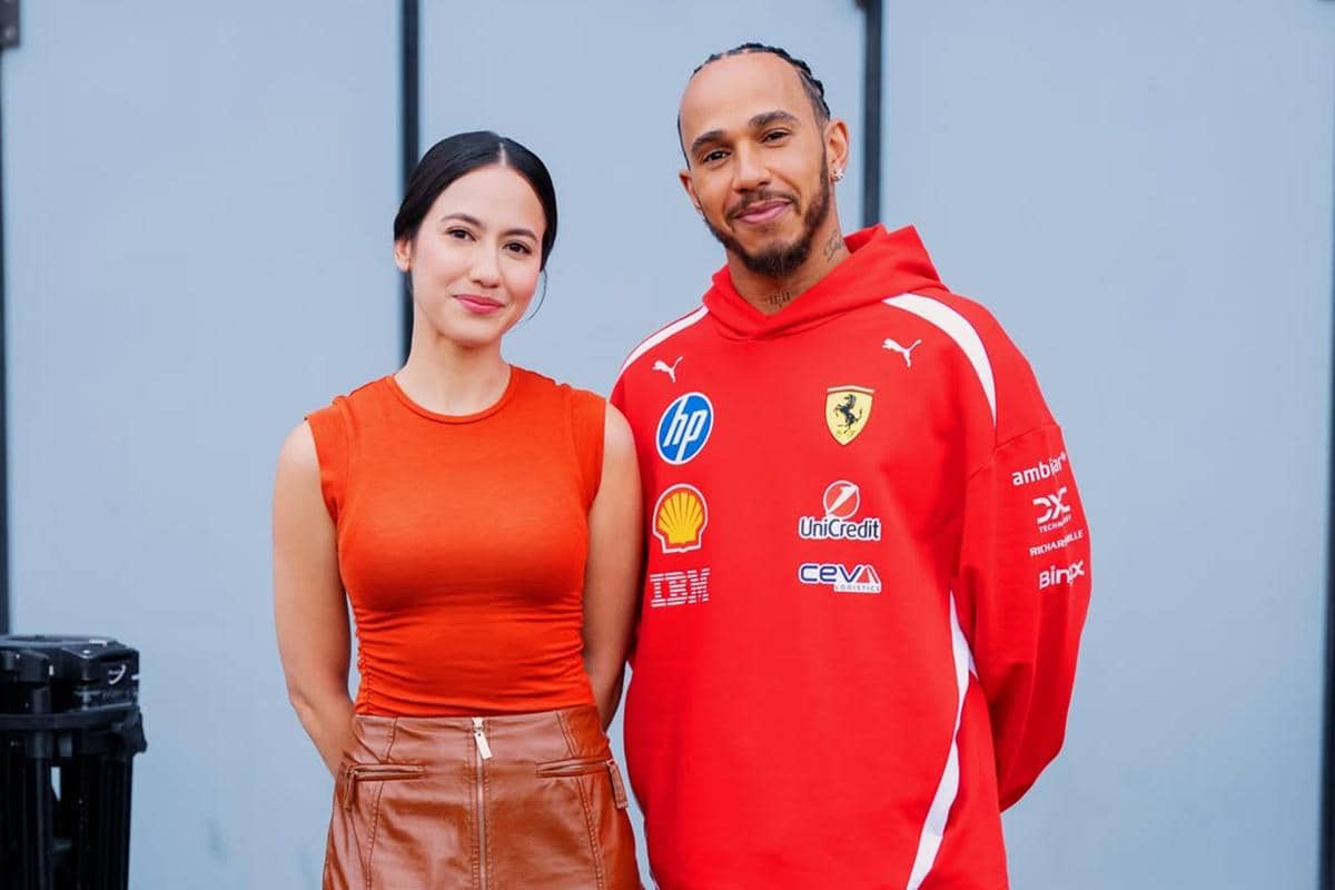 7 Potret Pevita Pearce Ketemu Lewis Hamilton dan Charles Leclerc
