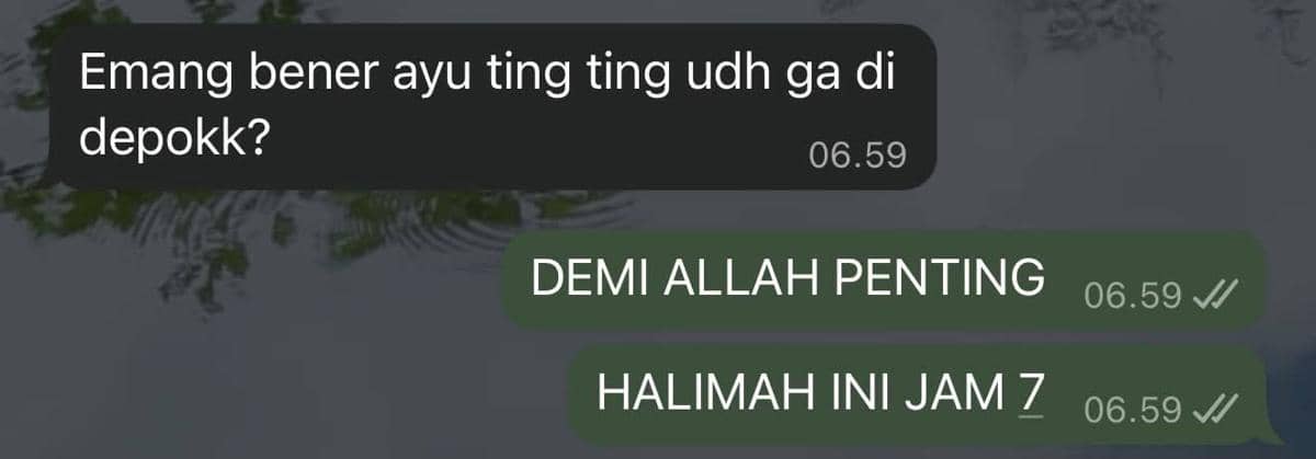 Tangkapan layar unggahan Threads berisi komentar kocak warganet tentang Ayu Ting Ting pindah ke Jakarta Selatan.