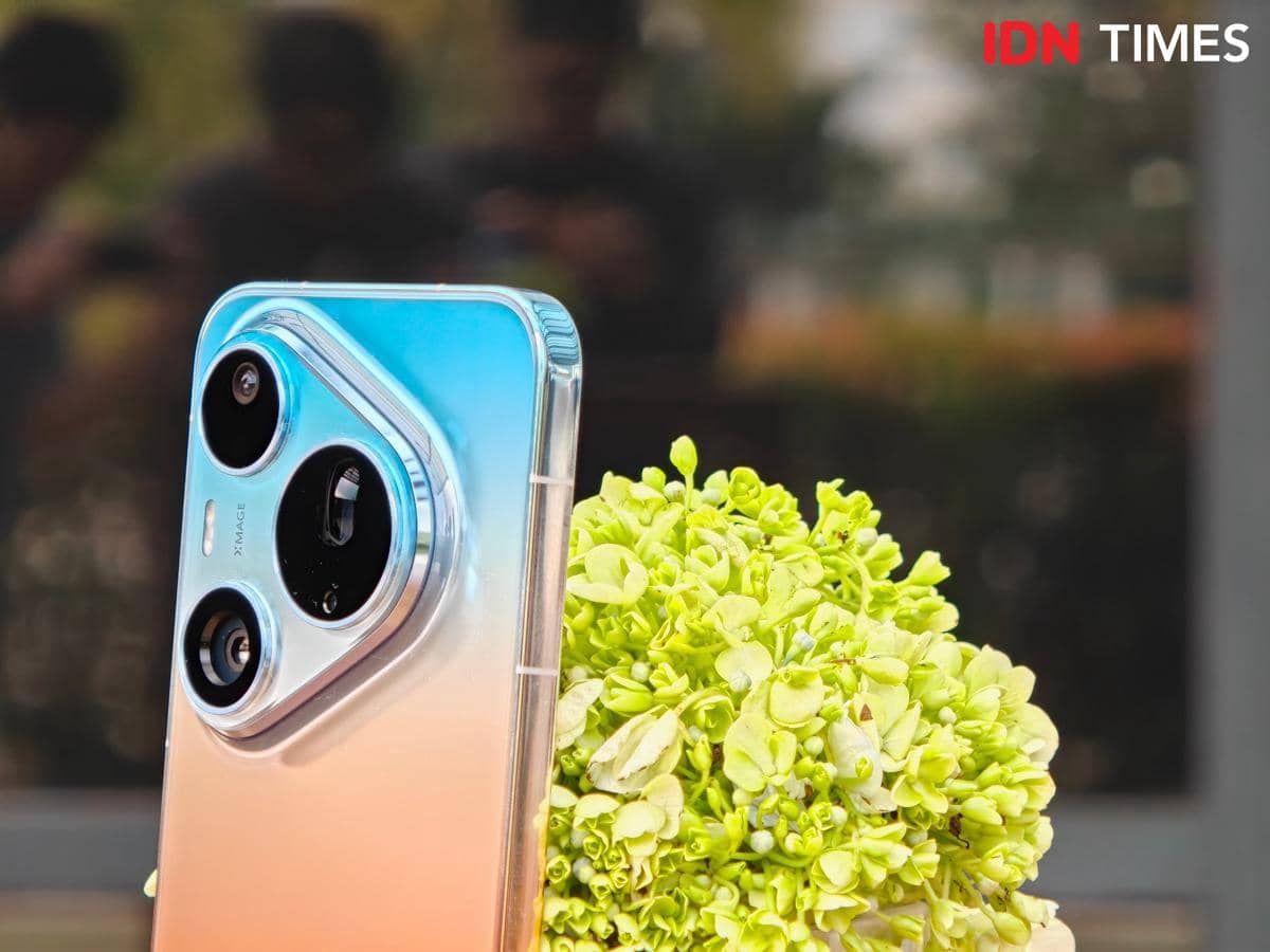 Tampilan ponsel HUAWEI Pura 90s Pro Max pada materi visual teknologi IDN Times karya Fatkhur Rozi.