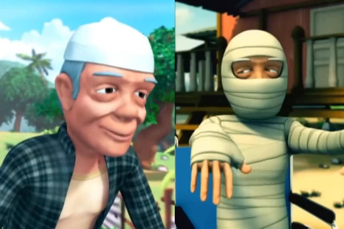 4 Momen Malang Tok Dul di Upin & Ipin, Sering Kena Sial!