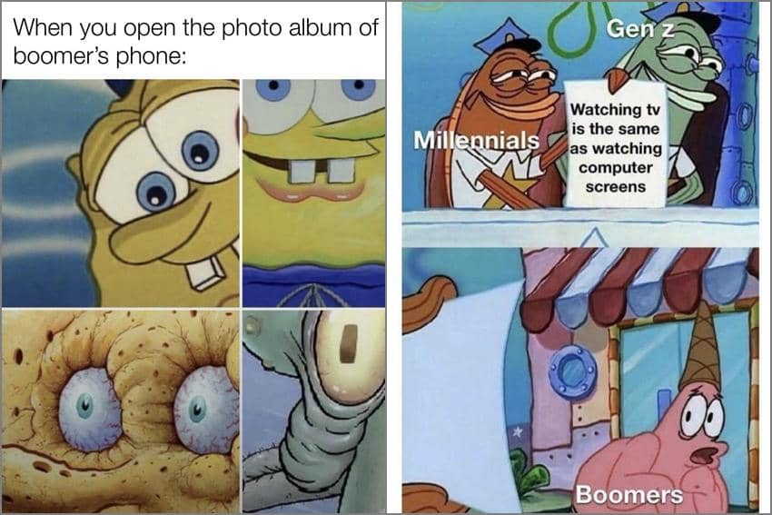8 Meme SpongeBob tentang Baby Boomers, Cerita Sejarah Mulu