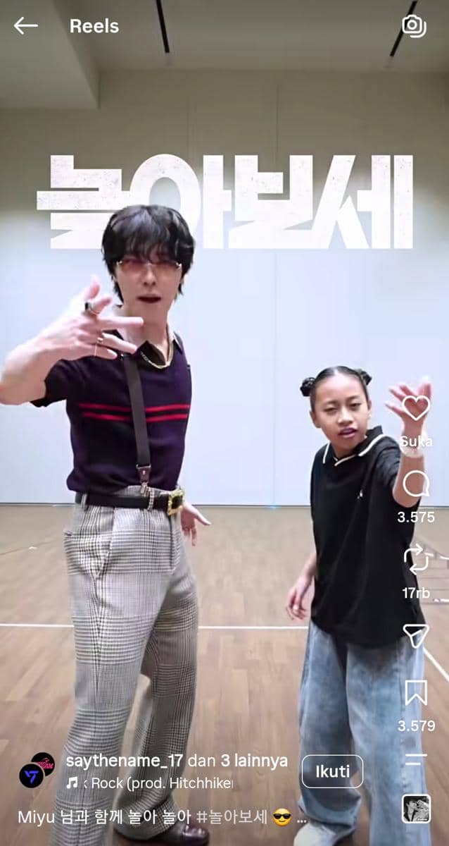 Mata Miyu bikin video dance challenge Party Rock Rock sama Dino SEVENTEEN