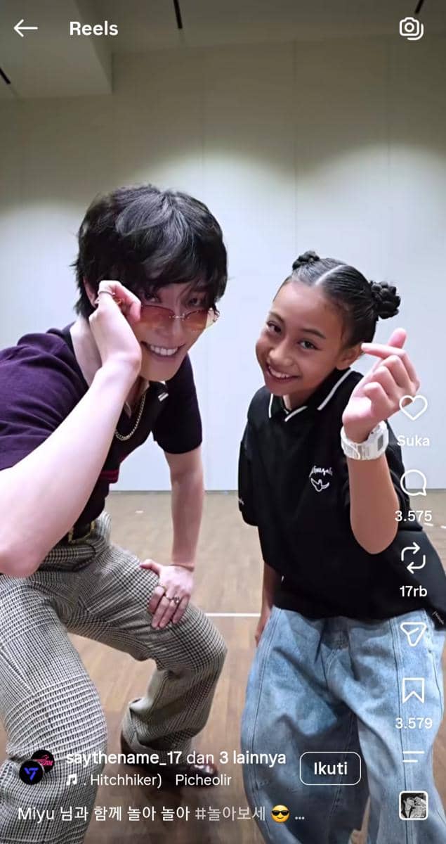 Mata Miyu bikin video dance challenge Party Rock Rock sama Dino SEVENTEEN