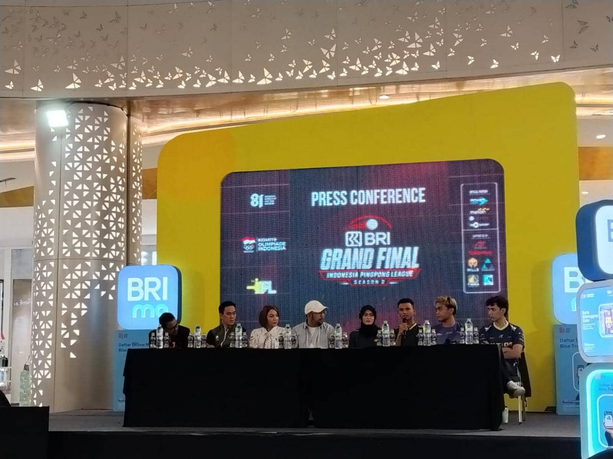 Sejumlah perwakilan menghadiri sesi jumpa pers menjelang Grand Final Indonesia Pingpong League musim kedua.