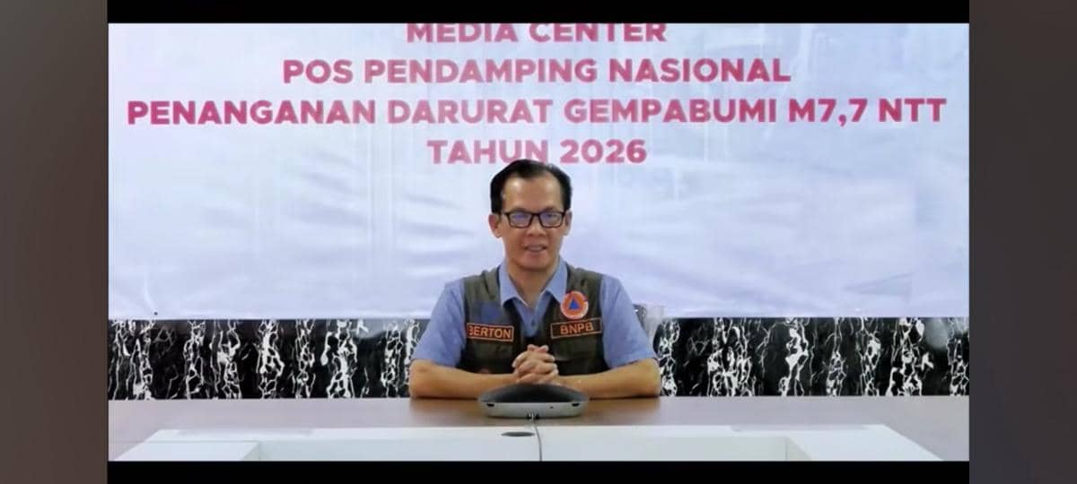 Plt Kepala Pusat Data, Informasi, dan Komunikasi Kebencanaan sekaligus Direktur Peringatan Dini BNPB, Berton Panjaitan. (YouTube/BNPB)