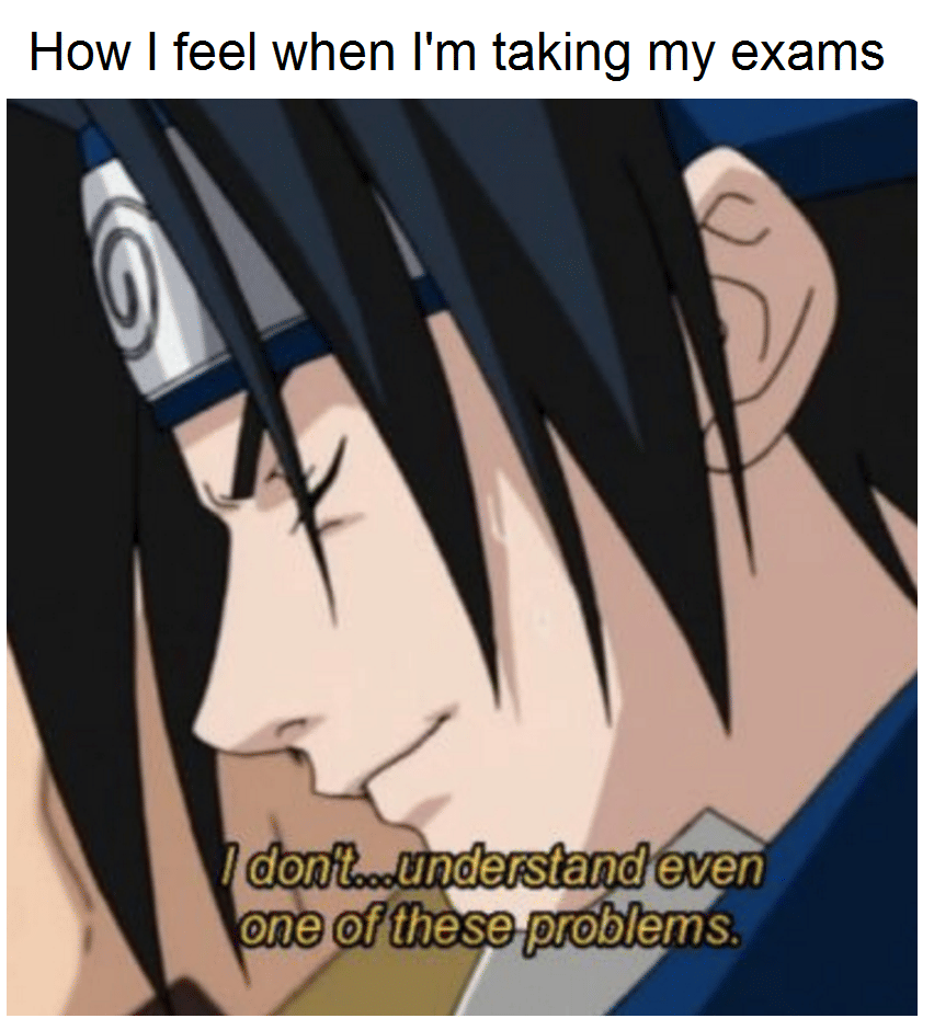meme Naruto tentang ujian
