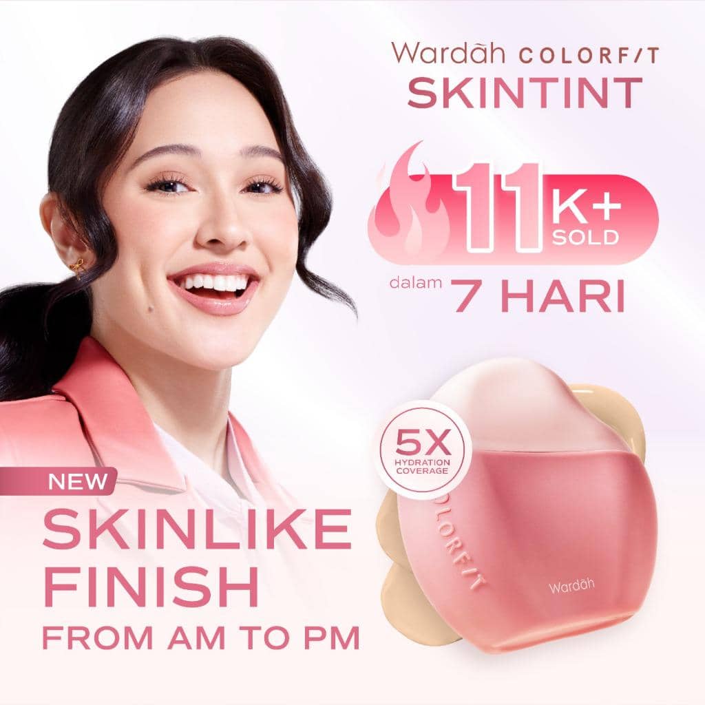 Wardah Skin Tint Pink Colorfit Supercharged Serum Tint SPF 40 PA+++
