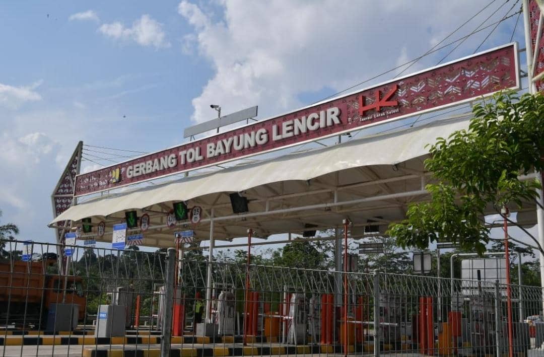 Jalan Tol Betung-Tempino-Jambi pada Seksi Bayung Lencir-Simpang Ness, bagian dari proyek infrastruktur Hutama Karya.