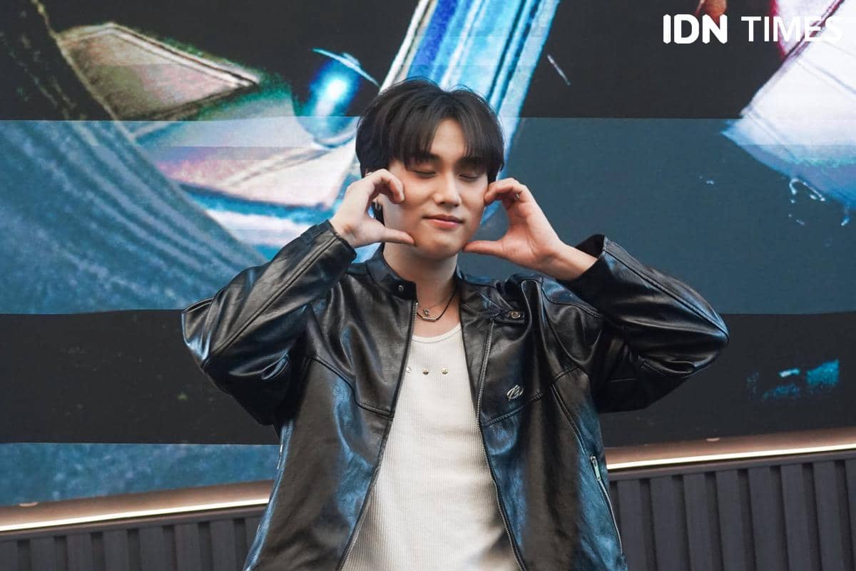 Jacob The Boyz dalam konferensi pers pada Jumat (21/8/2026).