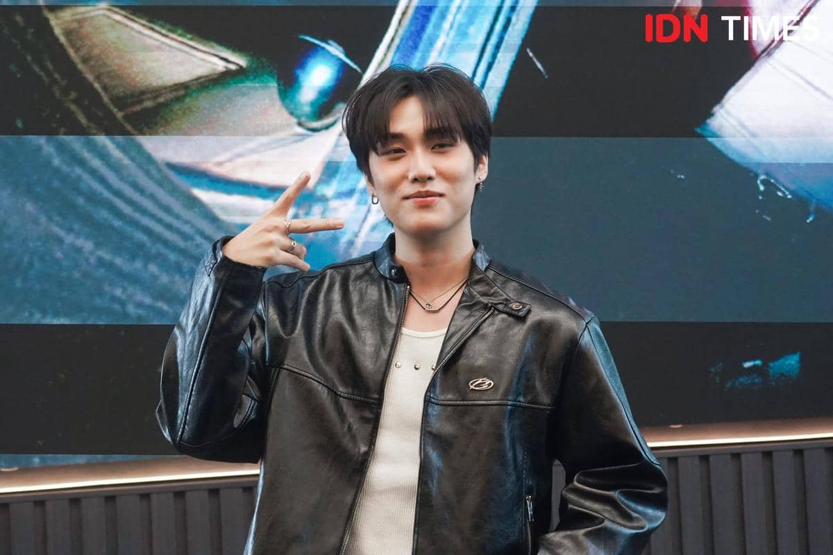 Jacob The Boyz dalam konferensi pers pada Jumat (21/8/2026).