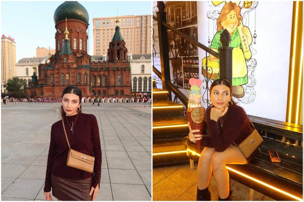 10 Potret Sarah Keihl Jalan-jalan di Kota Harbin bareng Sahabat