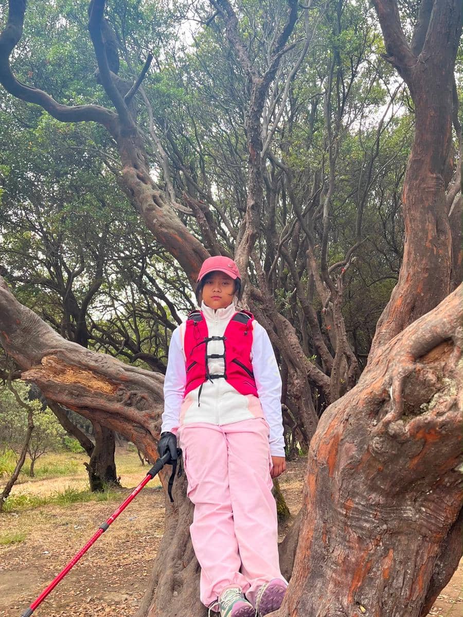 Anak Oki Setiana Dewi pertama kali mendaki Gunung Papandayan