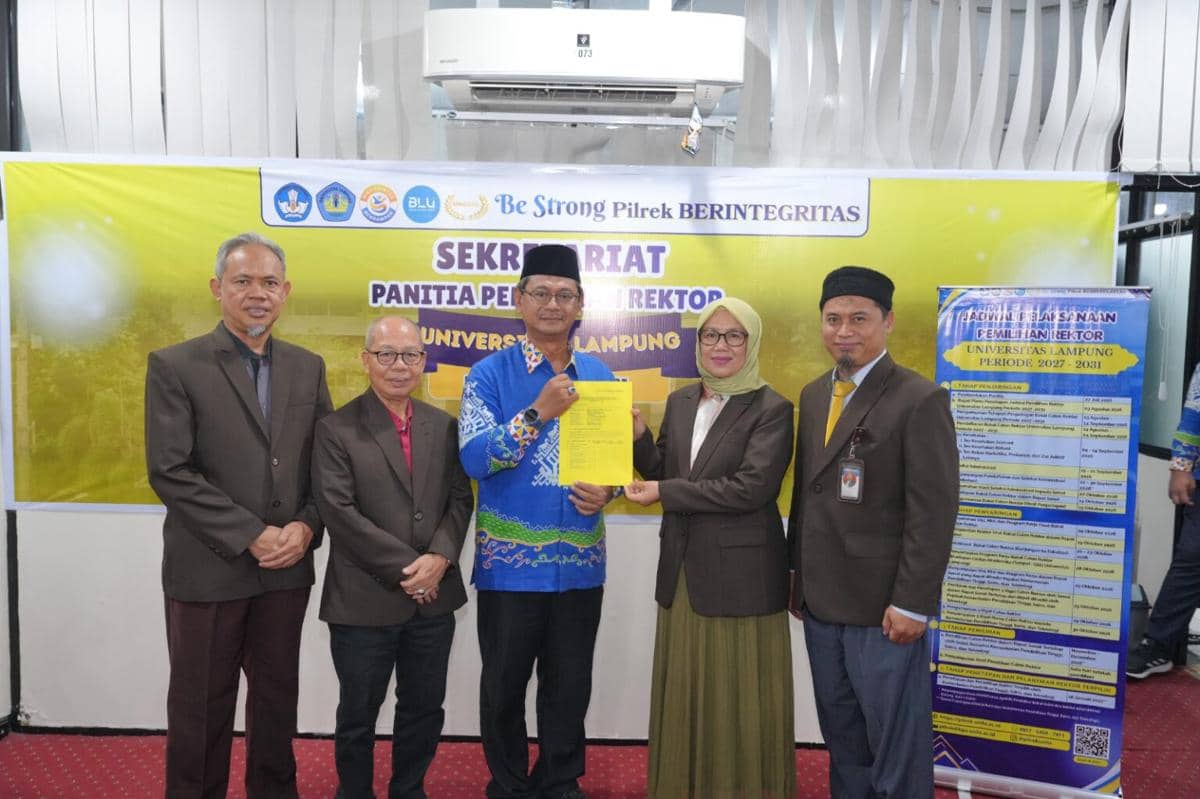 Prof Asep Sukohar Daftar Bacarek Unila 2027, Tagline Unila Excellent
