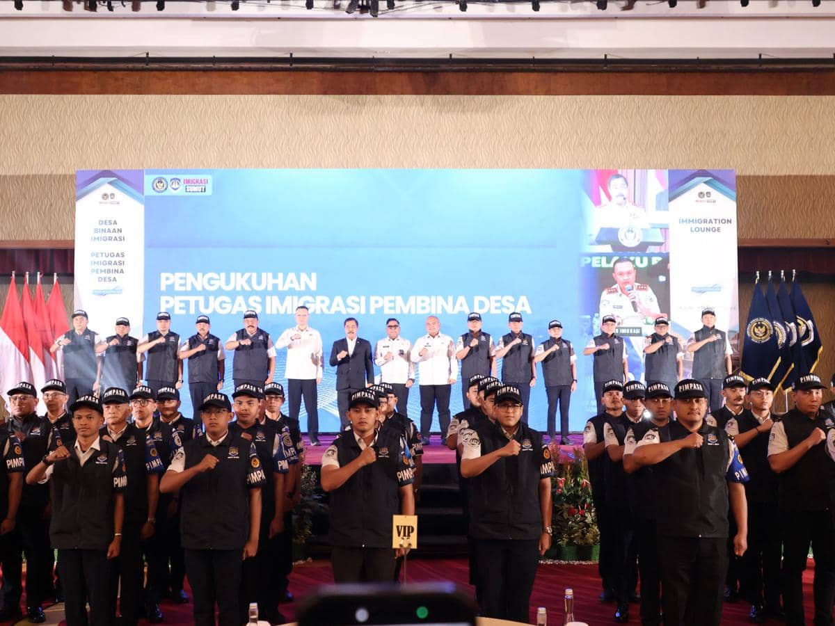Imigrasi Sumut Kukuhkan 53 Petugas Imigrasi Pembina Desa, Cegah TPPO dan TPPM