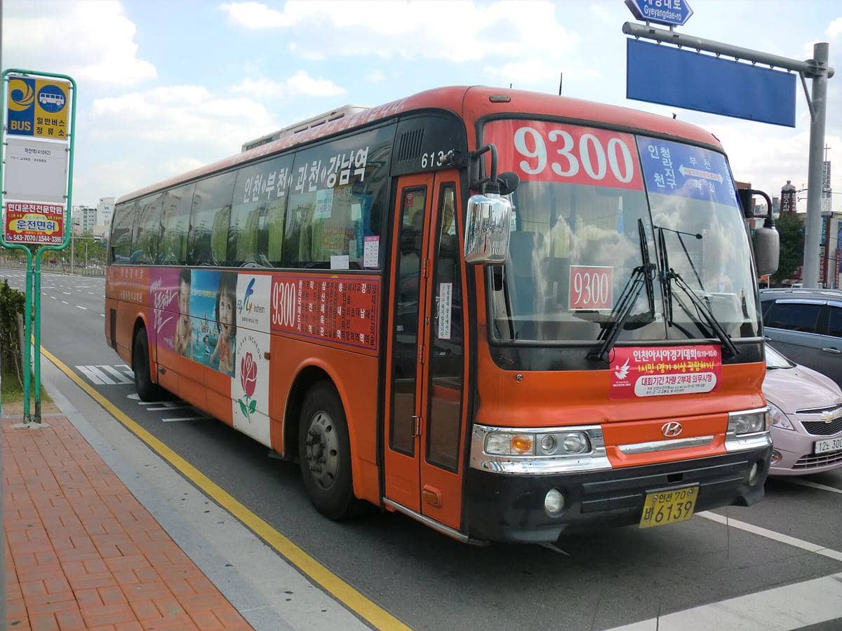 potret bus di Incheon