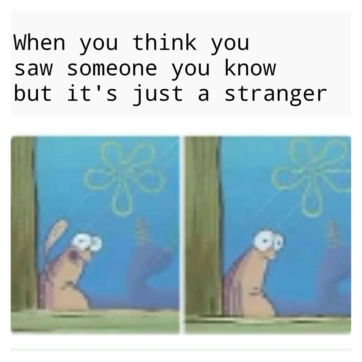 meme SpongeBob tentang orang asing