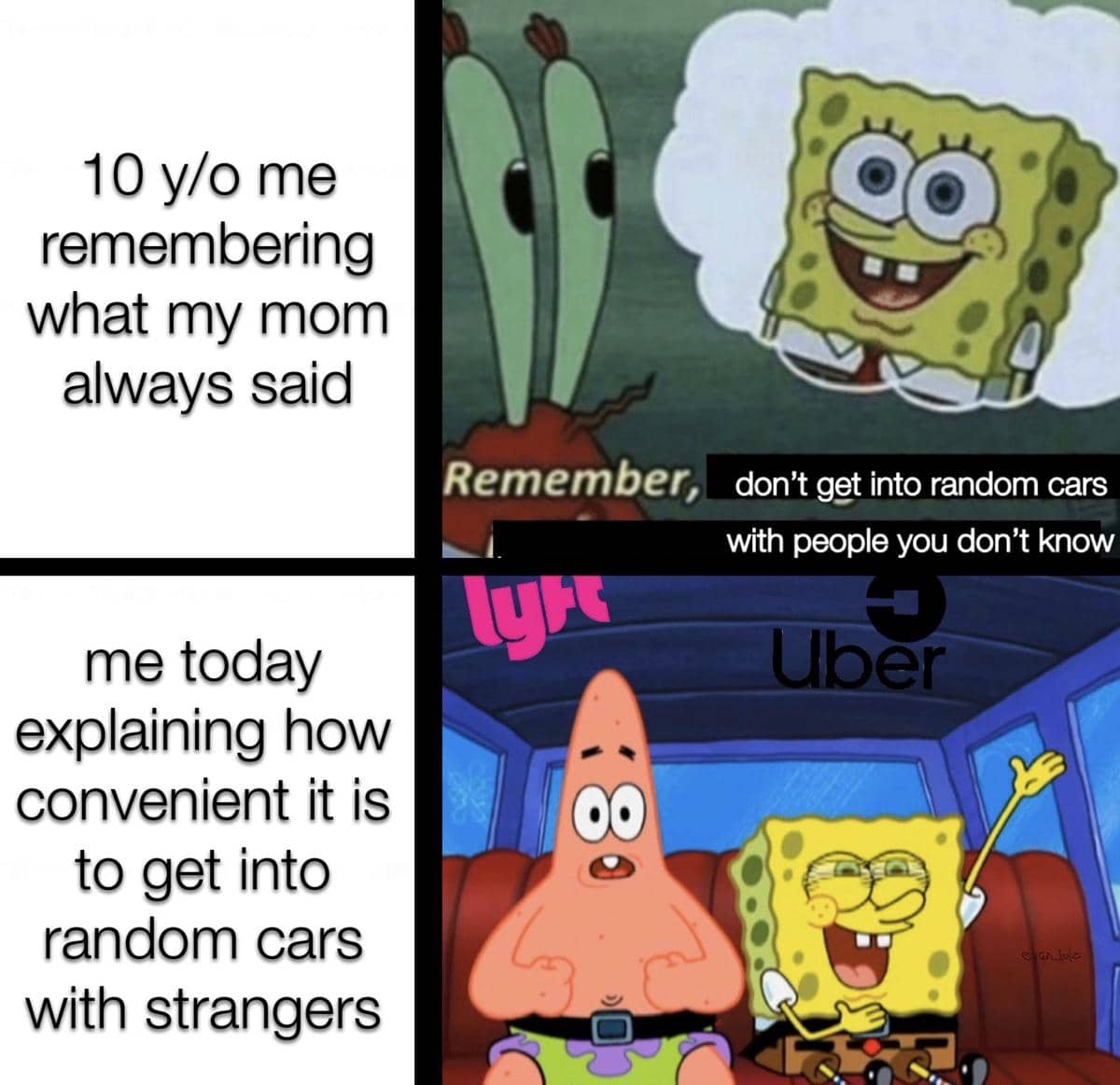 meme SpongeBob tentang orang asing