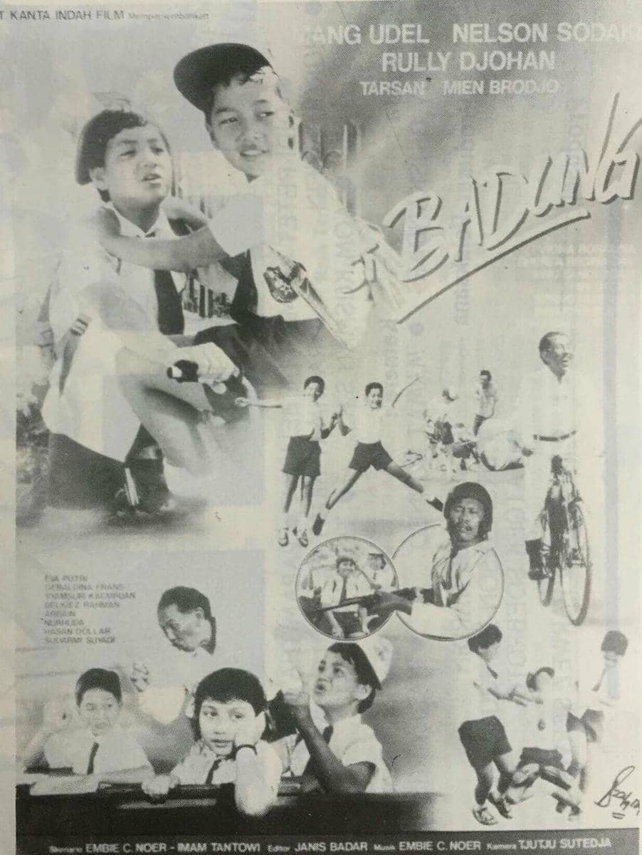 Potret poster film Si Badung (1989) dalam hitam-putih (dok. Kanta Indah Film/Si Badung)
