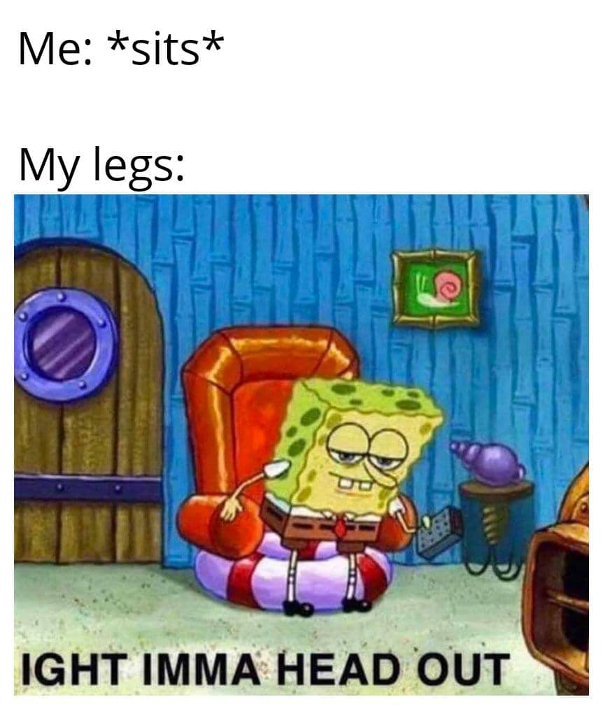 meme SpongeBob tentang leg day