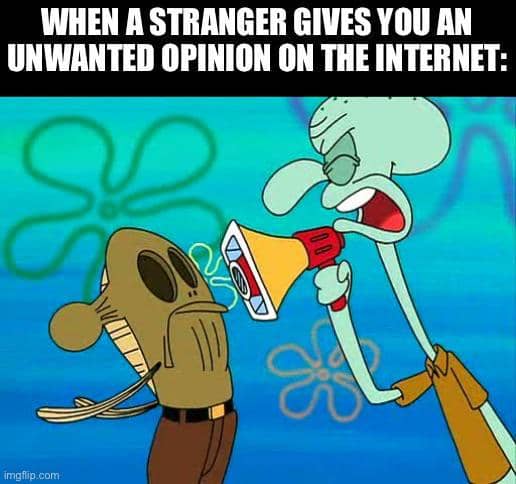 meme SpongeBob tentang orang asing