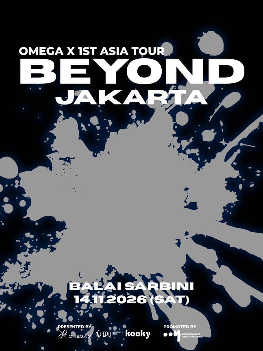 Informasi harga tiket konser OMEGA X di Jakarta 2026 serta panduan pembelian yang dibagikan akun Instagram 004asia.