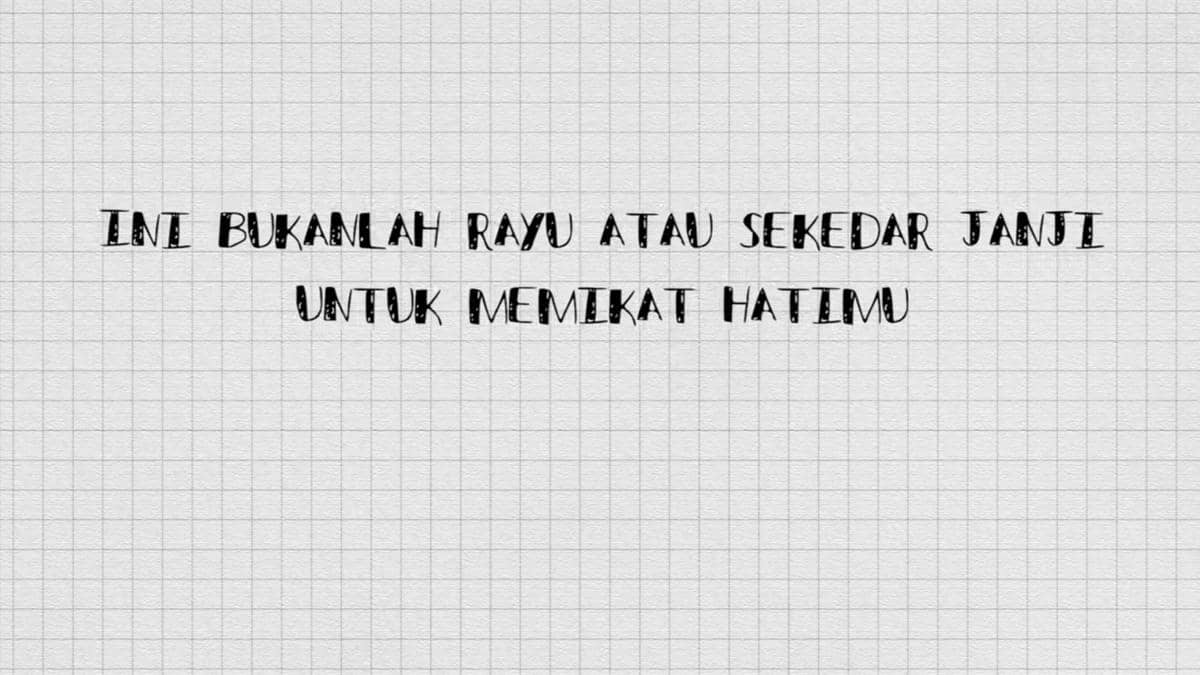 cuplikan video lirik "Satu Cinta"