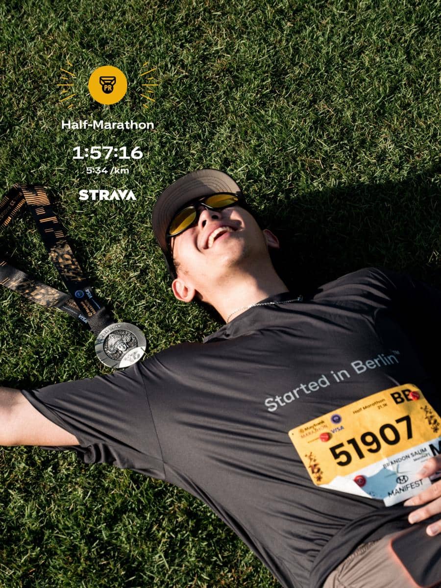 Artis Brandon Salim berpartisipasi dalam ajang Bali Marathon 2026, sebagaimana dibagikan melalui akun Instagramnya.