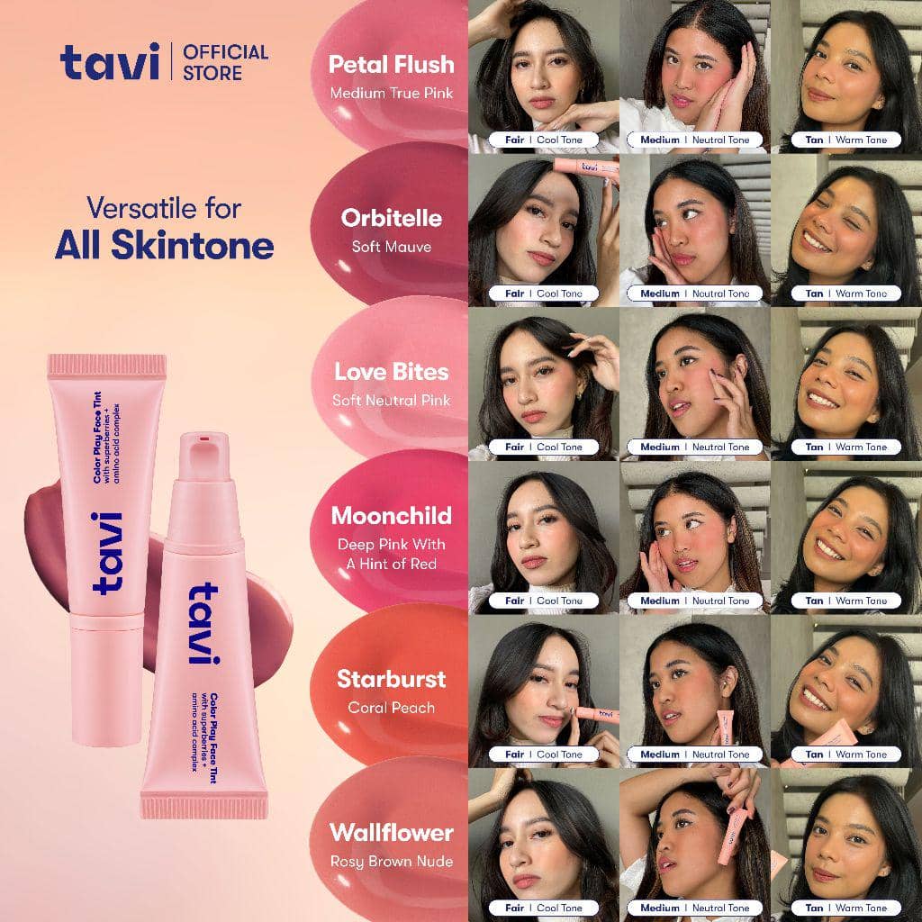 TAVI 3-in-1 Color Tint - Petal Flush dan Moonchild