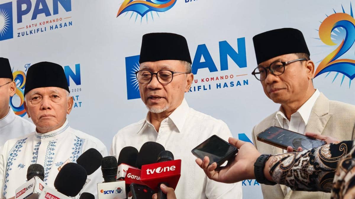 Ketua Umum PAN, Zulkifli Hasan dalam tasyakur HUT ke-28 PAN (IDN Times/Ilman Nafi'an)